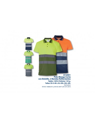 Polo M/C con bolsillo: A12001