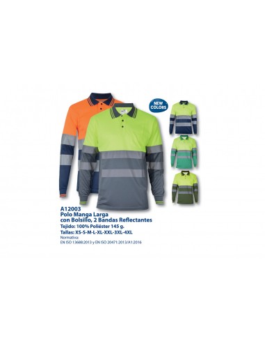 Polo M/L con bolsillo: A12003