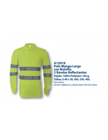 Polo M/L con bolsillo: A12019